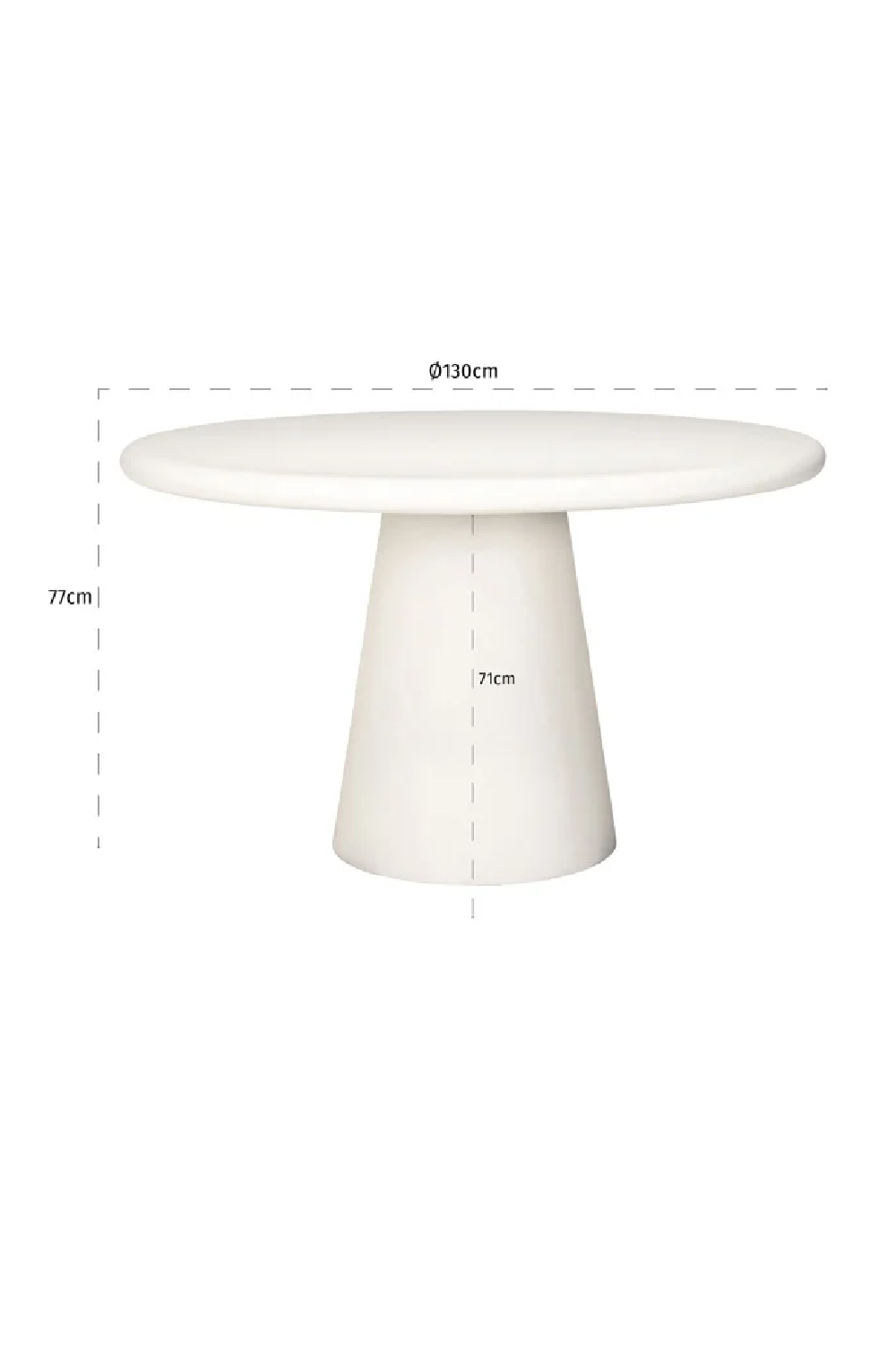 White Pedestal Dining Table | Richmond Interiors Bloomstone | Oroa.com
