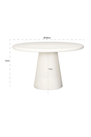 White Pedestal Dining Table | Richmond Interiors Bloomstone | Oroa.com