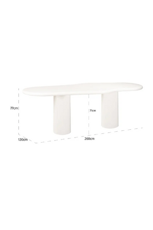 White Organic-Shaped Dining Table | Richmond Interiors Bloomstone | Oroa.com