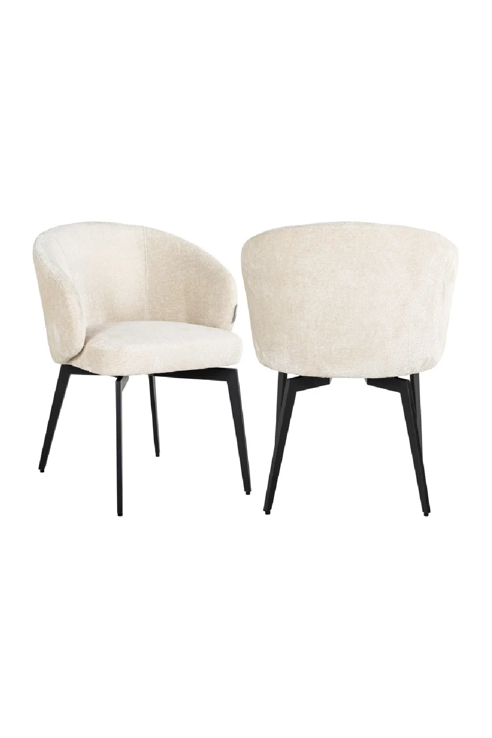 White Chenille Dining Chair | OROA Amphara | Oroa.com