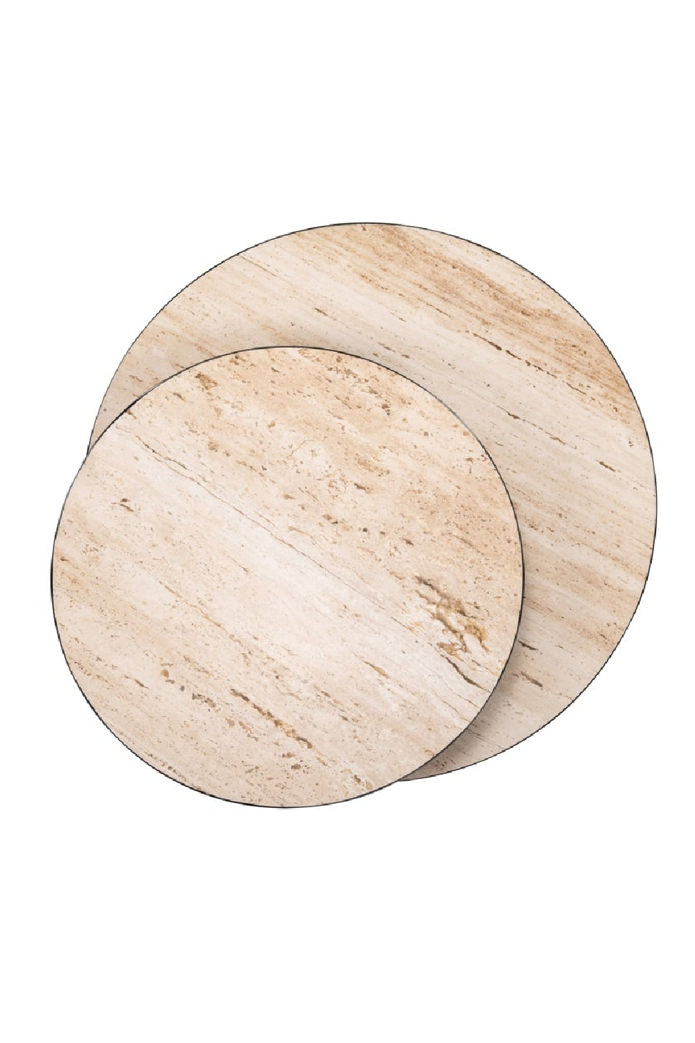 Round Travertine Layered Coffee Table | OROA Avalon | Oroa.com