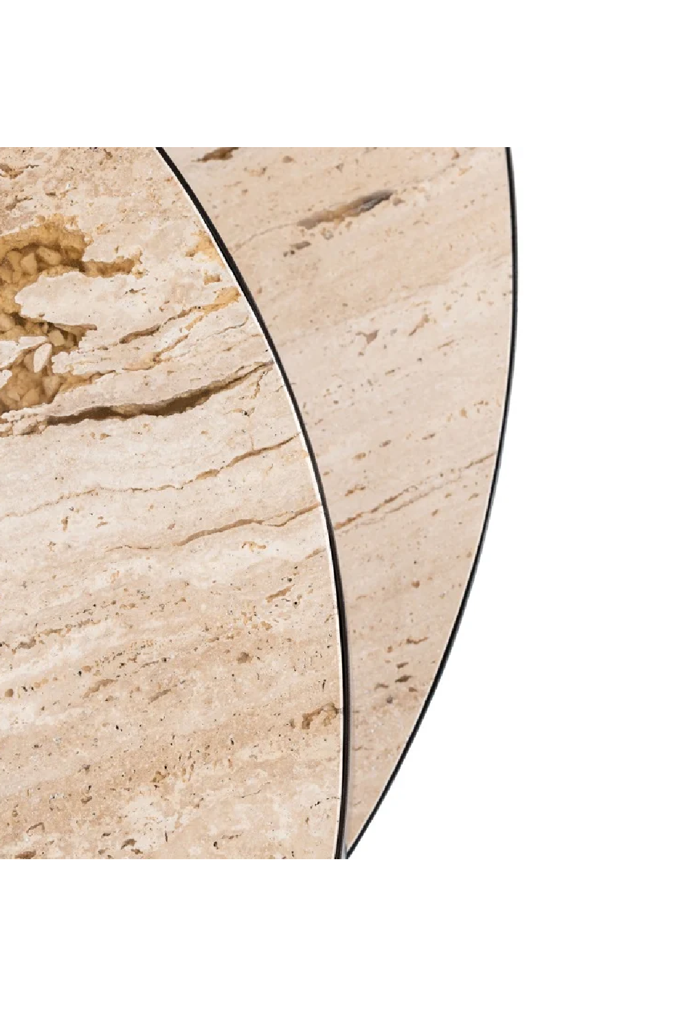 Round Travertine Layered Coffee Table | Richmond Interiors Avalon | Oroa.com