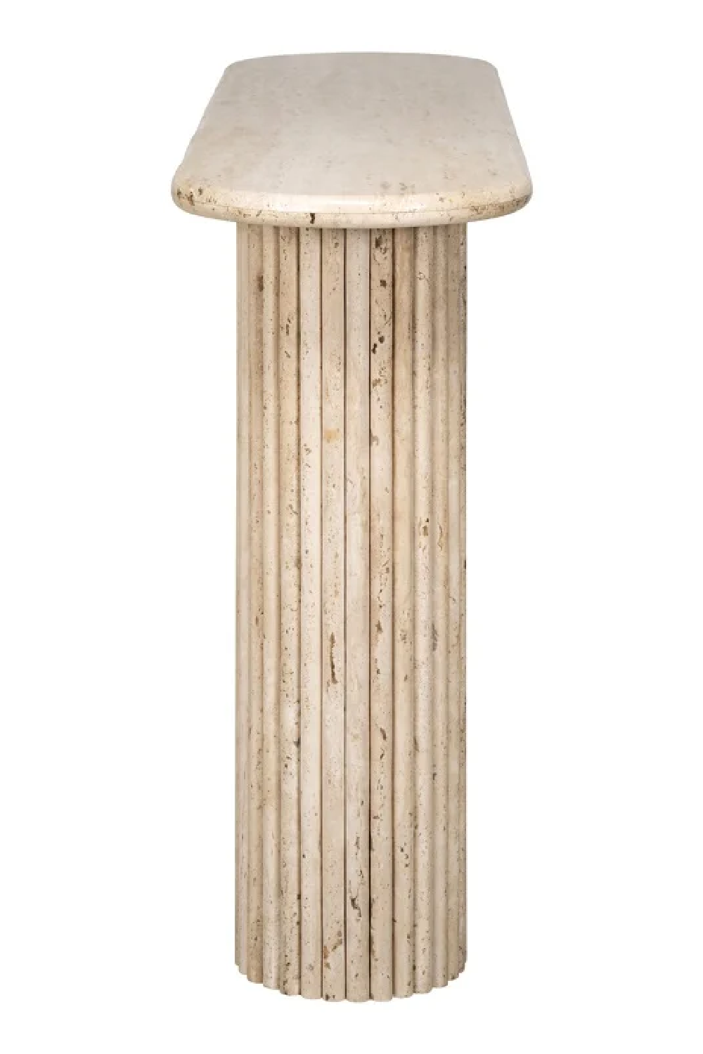 Oval Travertine Console Table | OROA La Cantera | Oroa.com