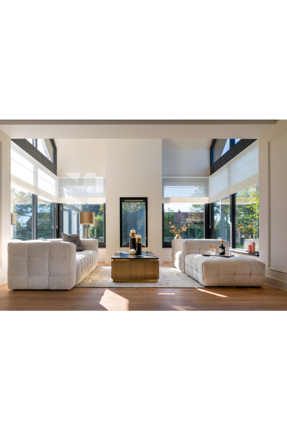 Gold Rectangular Coffee Table | Richmond Interiors Ironville | Oroa.com