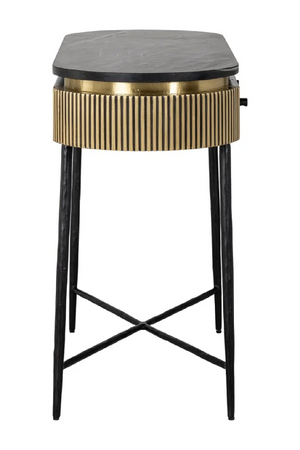 Oblong Marble 2-Drawer Console Table | Richmond Interiors Ironville | Oroa.com