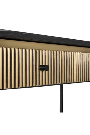 Oblong Marble 2-Drawer Console Table | Richmond Interiors Ironville | Oroa.com