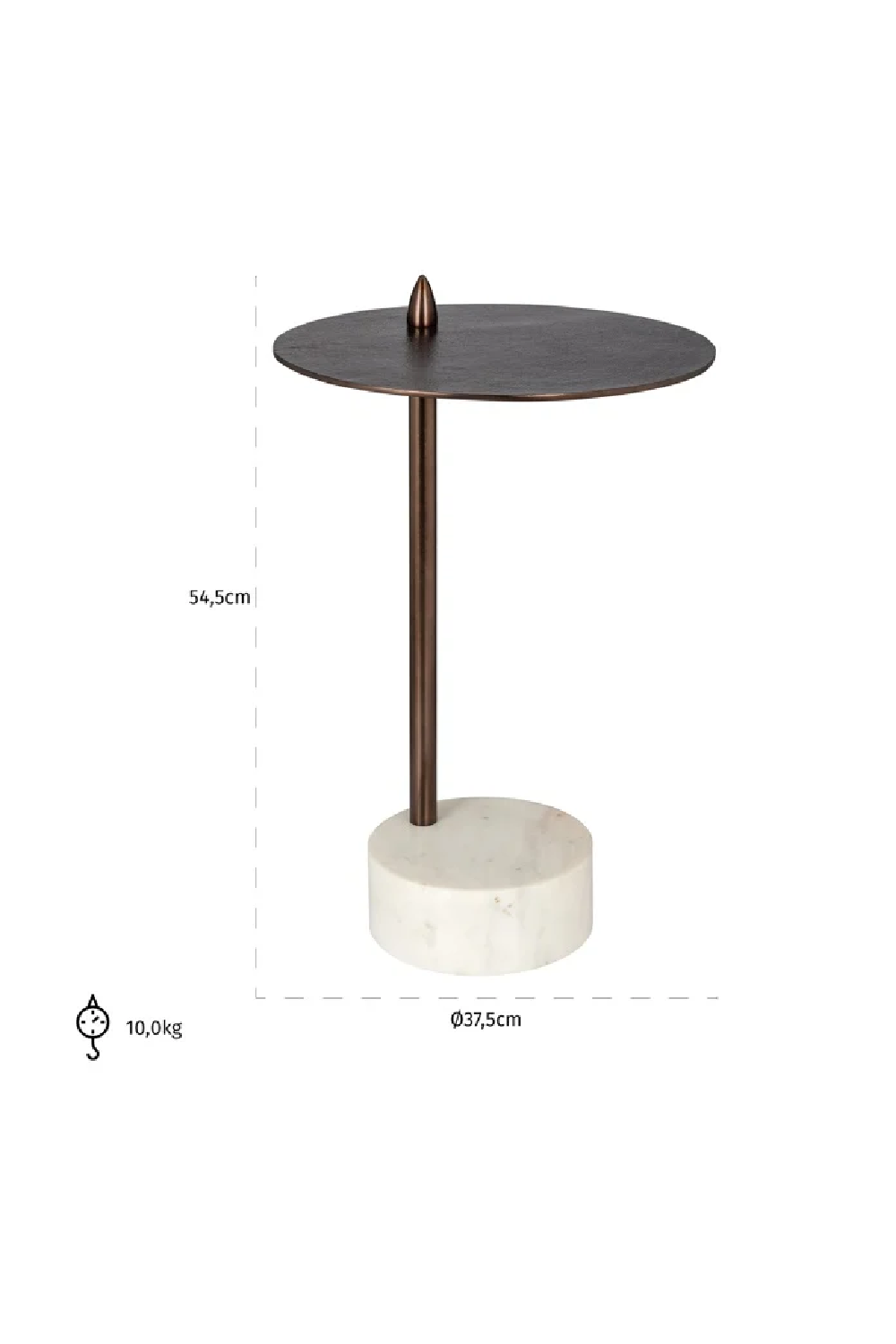 Aluminium Pedestal Side Table | OROA Barron | Oroa.com