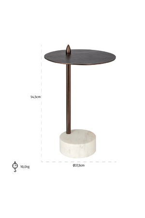 Aluminium Pedestal Side Table | Richmond Interiors Barron | Oroa.com