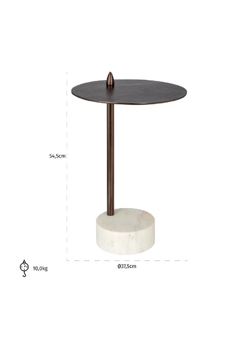 Aluminium Pedestal Side Table | Richmond Interiors Barron | Oroa.com