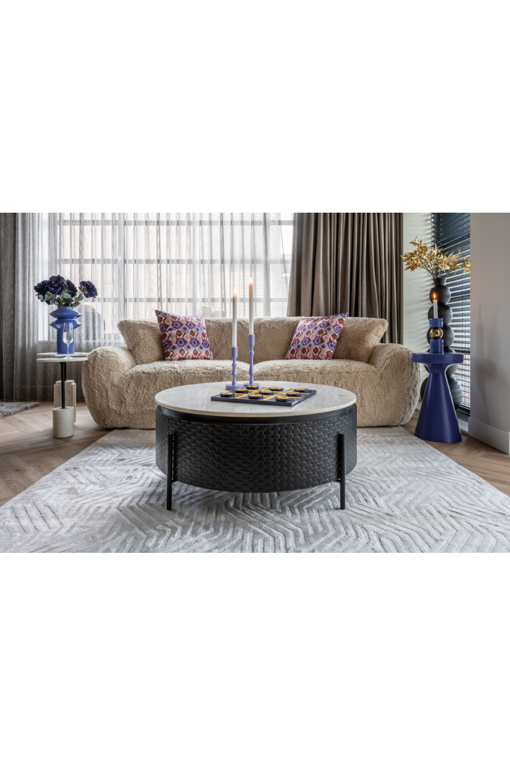 Round Marble Coffee Table | OROA Santorini | Oroa.com