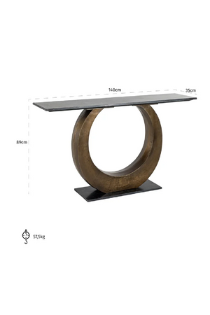Aluminium Ring Console Table | Richmond Interiors Luna | Oroa.com