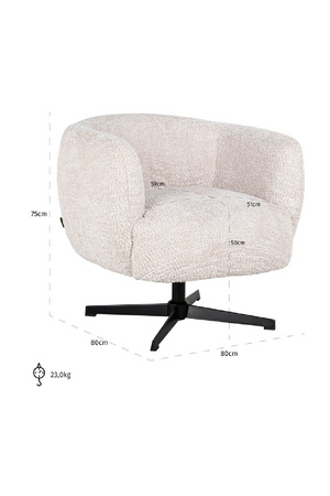   Upholstered Swivel Easy Chair | Oroa.com