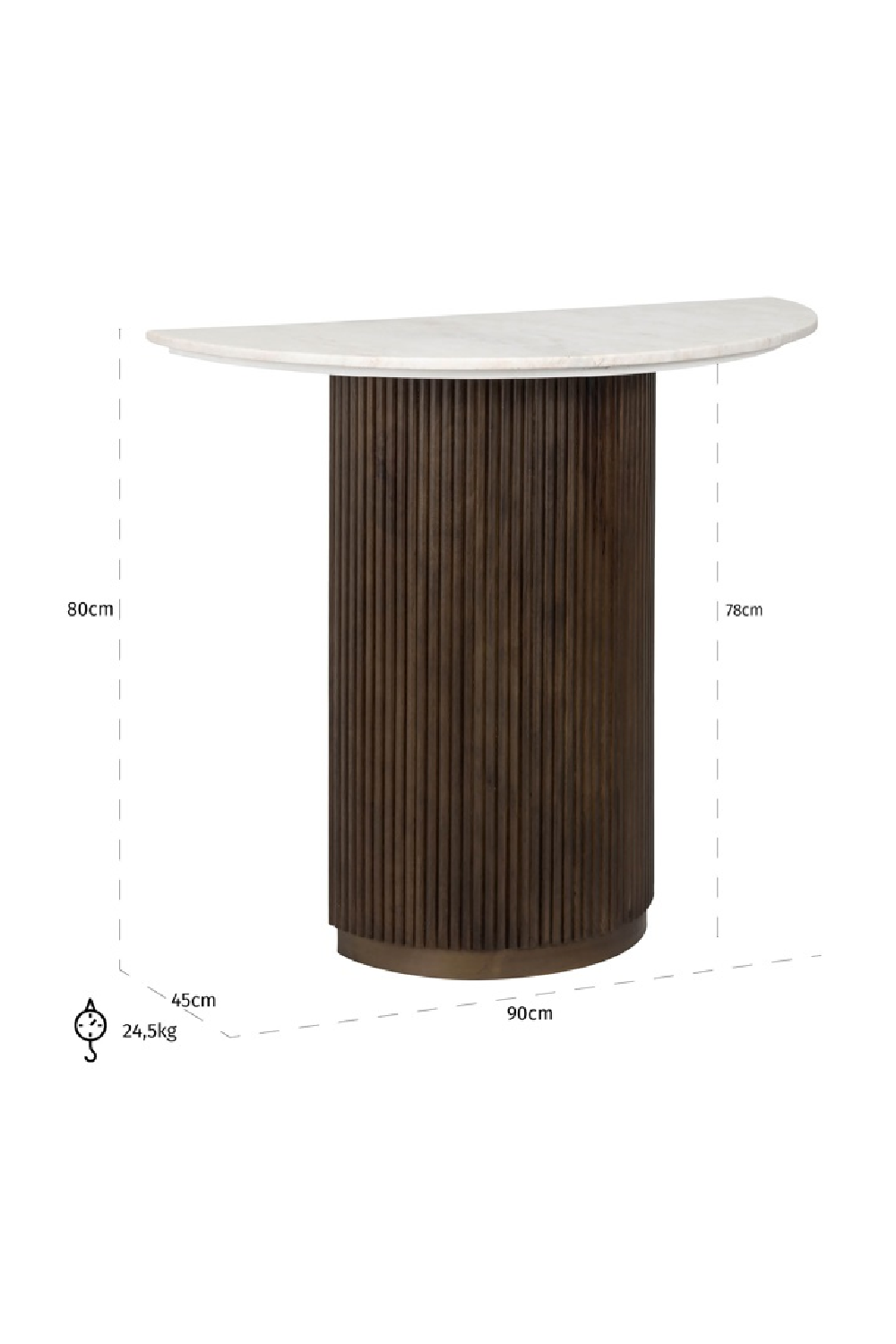 Semi-Circle Marble Console | OROA Mayfield | Oroa.com