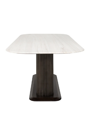 White Marble Rectangular Dining Table | OROA Mayfield | Oroa.com