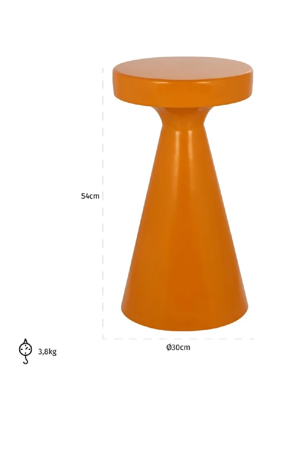 Orange Modern Side Table | OROA Kimble | Oroa.com