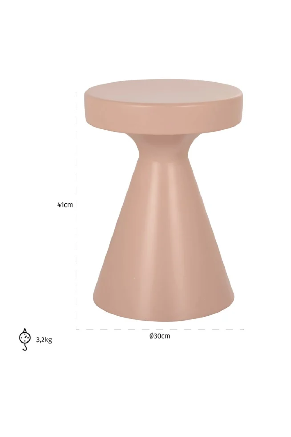 Pink Modern Side Table | OROA Kimble | Oroa.com