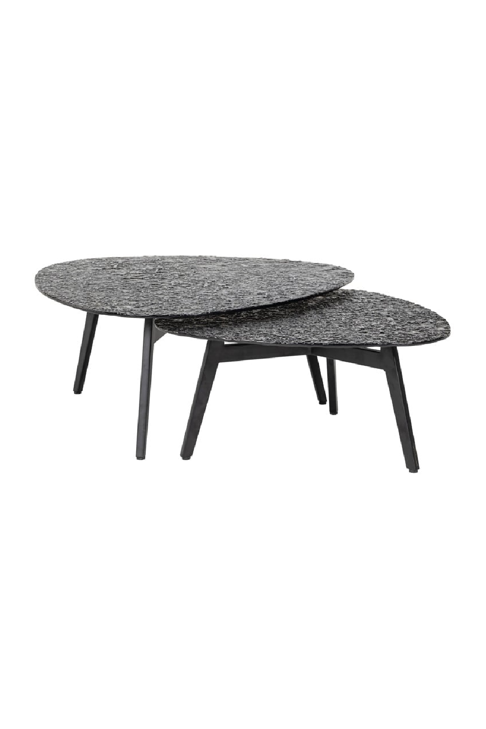 Black Glass Coffee Table Set (2) | OROA Riley | Oroa.com