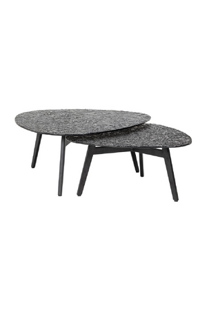 Black Glass Coffee Table Set (2) | Richmond Interiors Riley | Oroa.com