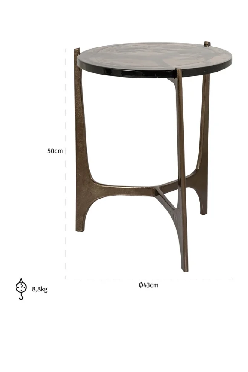 Round Glass Side Table | OROA Mateo | Oroa.com