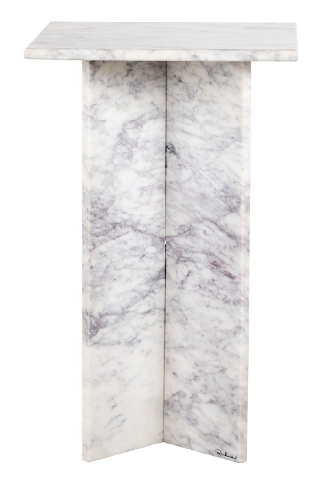 White Marble Square Side Table | Richmond Interiors Holmes | Oroa.com