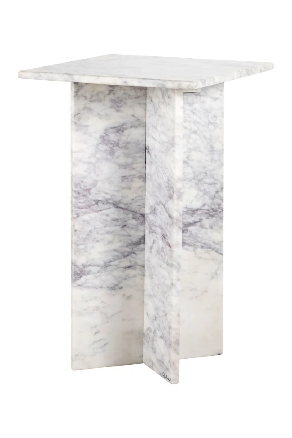 White Marble Square Side Table | OROA Holmes | Oroa.com