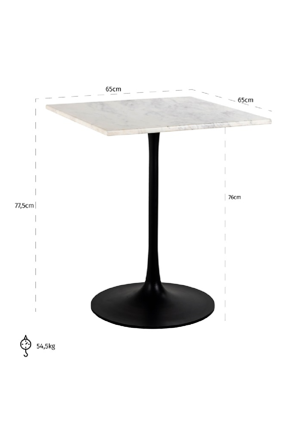 Square Marble Bistro Table | OROA Carlten | Oroa.com