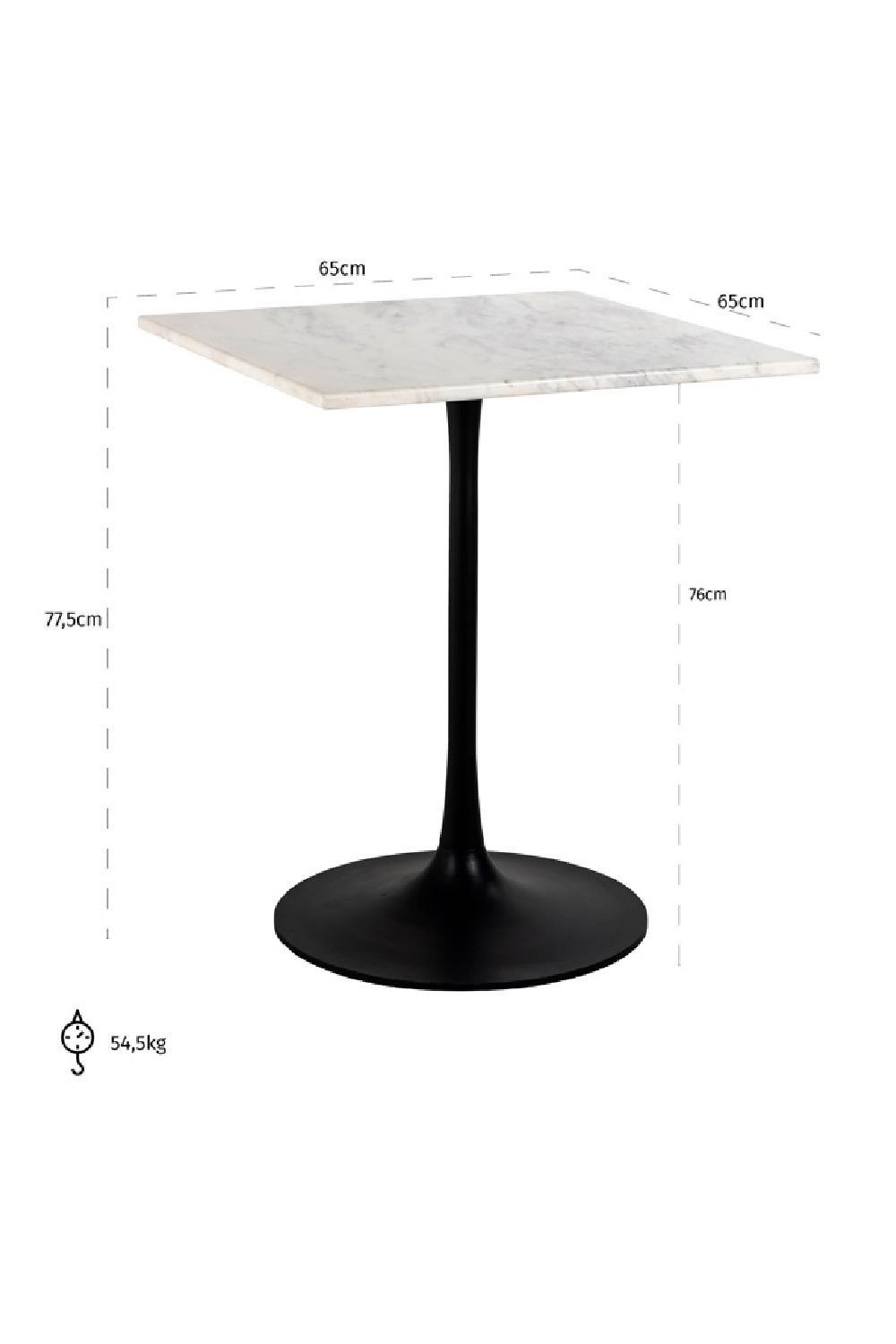 Square Marble Bistro Table | Richmond Interiors Carlten | Oroa.com