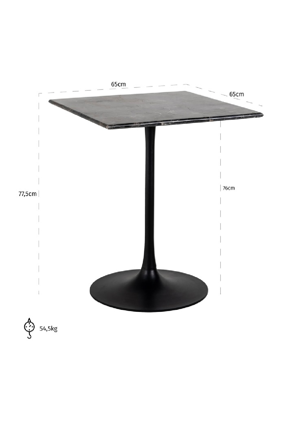 Square Marble Bistro Table | OROA Carlten | Oroa.com