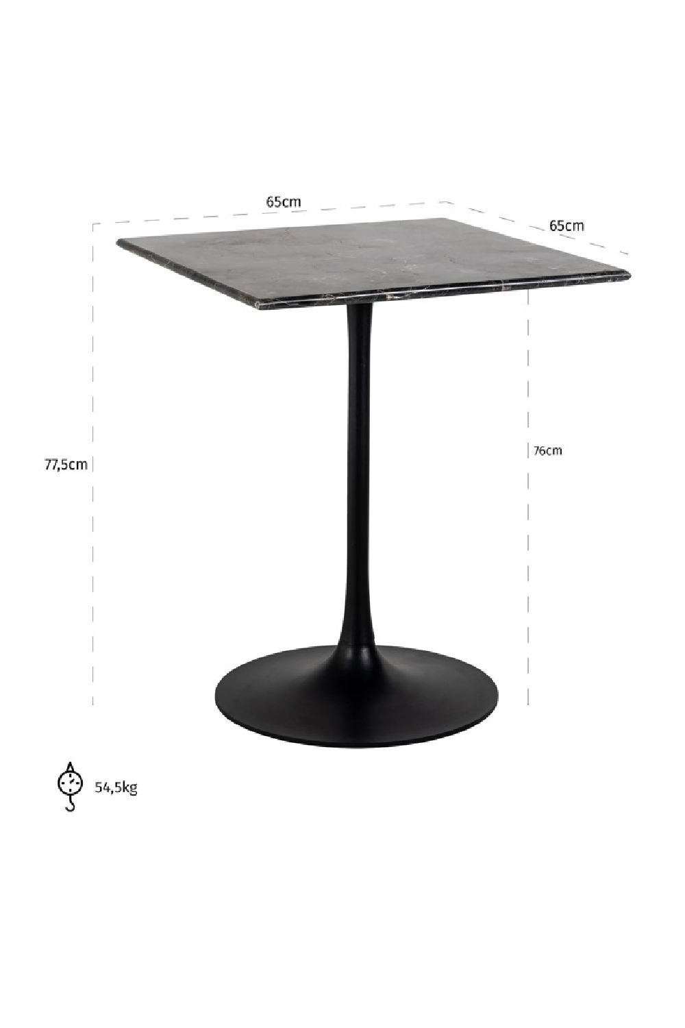 Square Marble Bistro Table | Richmond Interiors Carlten | Oroa.com