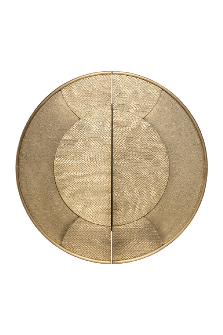 Circular Gold Wall Cabinet | Richmond Interiors Bowie | Oroa.com