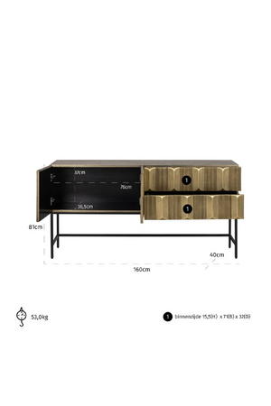 Bronze Iron Sideboard | Richmond Interiors Jaxx | Oroa.com