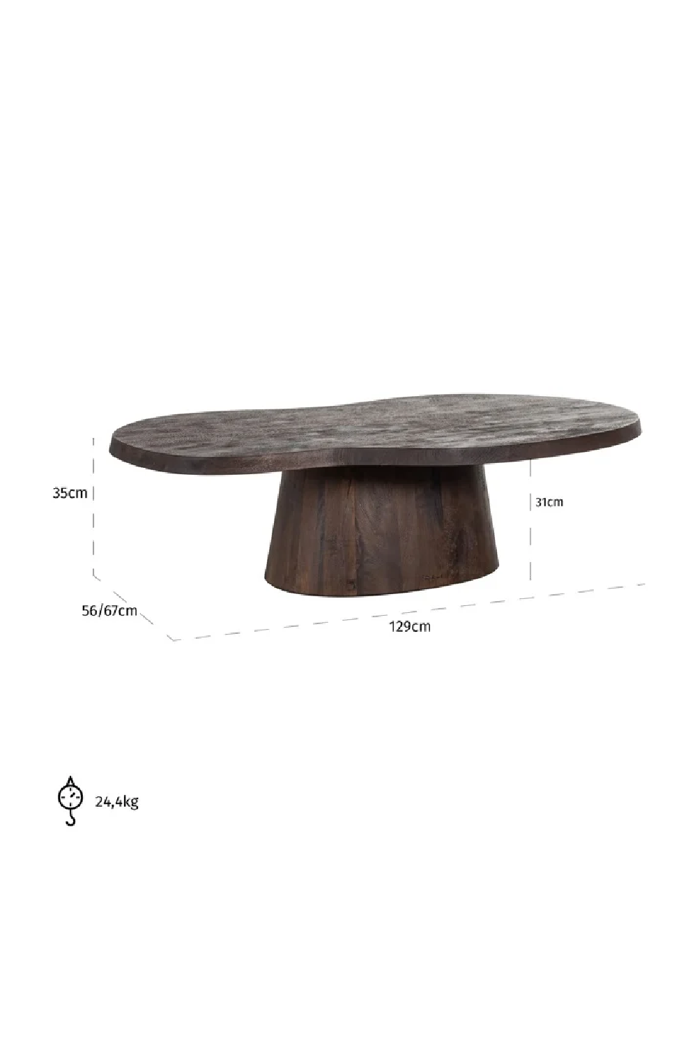 Brown Mango Organic Coffee Table | OROA Odile | Oroa.com