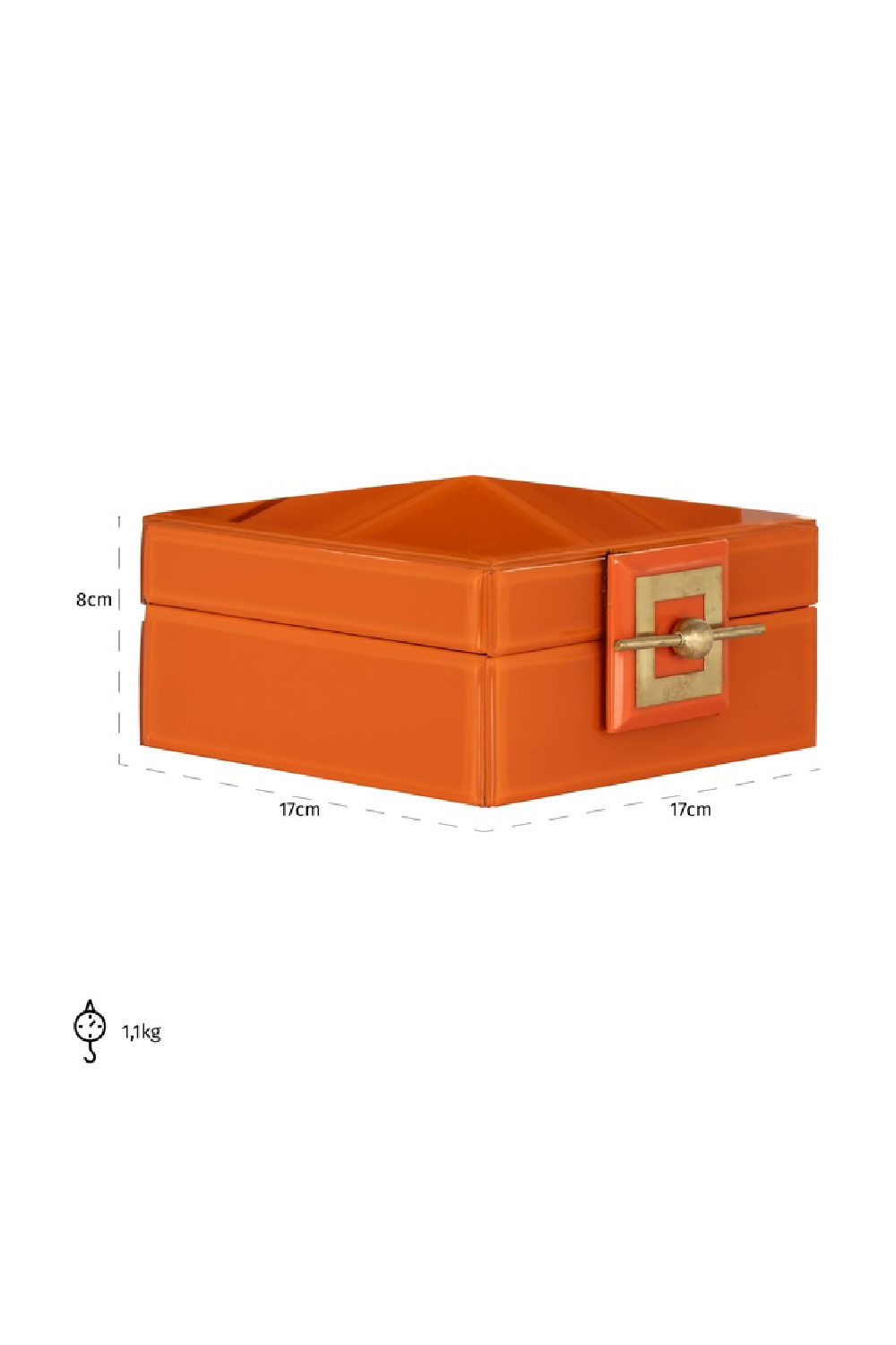 Orange Glass Jewelry Box | OROA Bodine | Oroa.com