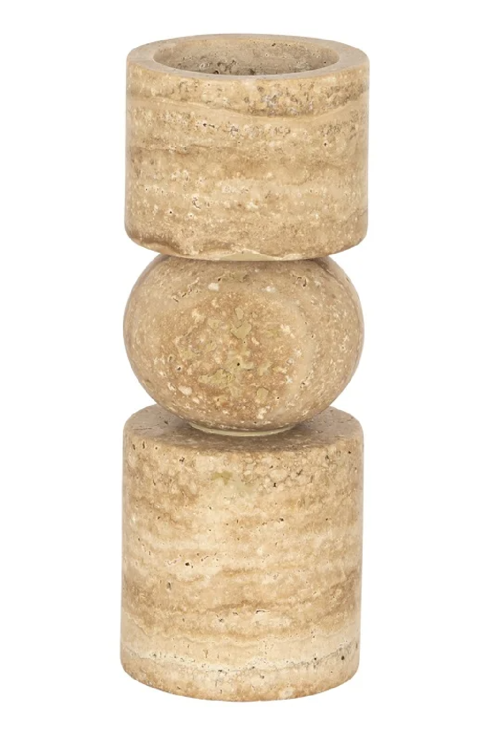 Beige Stone Candle Holder | OROA Alaina | Oroa.com