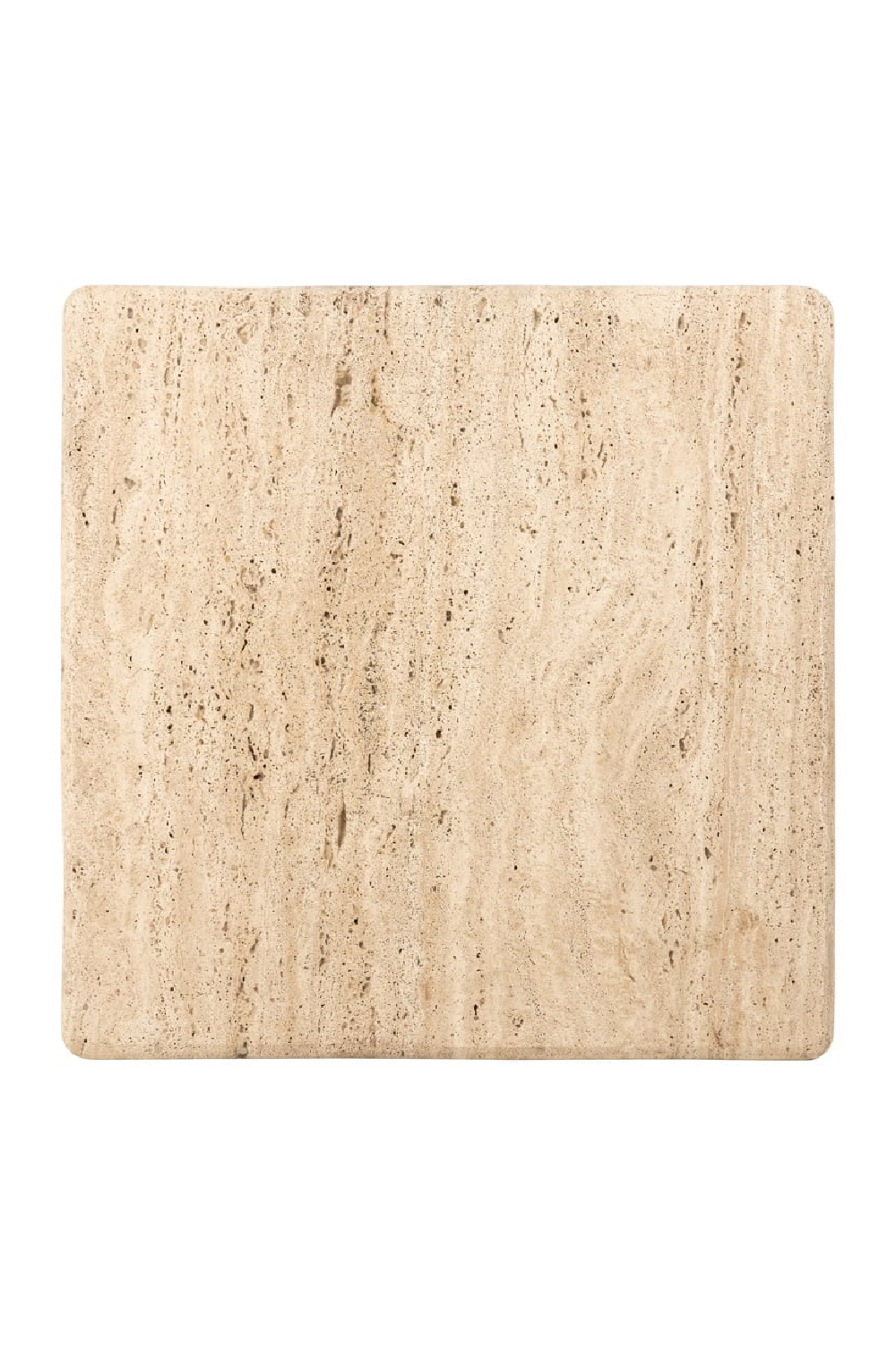 Square Travertine Pedestal Side Table | OROA Hampton | Oroa.com