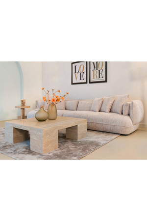 Beige Travertine Square Coffee Table | Richmond Interiors Biltmore | Oroa.com