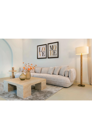 Beige Travertine Square Coffee Table | Richmond Interiors Biltmore | Oroa.com