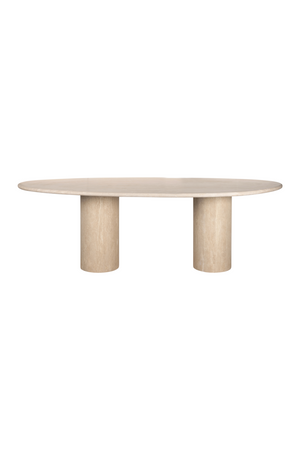 Organic-Shaped Travertine Dining Table | Richmond Interiors Renaissance | Oroa.com