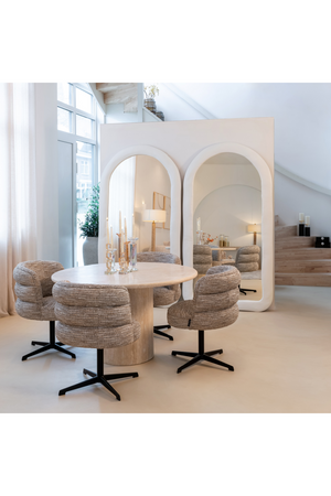 Round Travertine Dining Table | Richmond Interiors Renaissance | Oroa.com