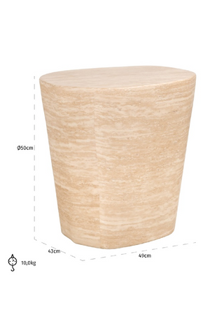 Travertine Side Table | Richmond Interiors Fictus | Oroa.com