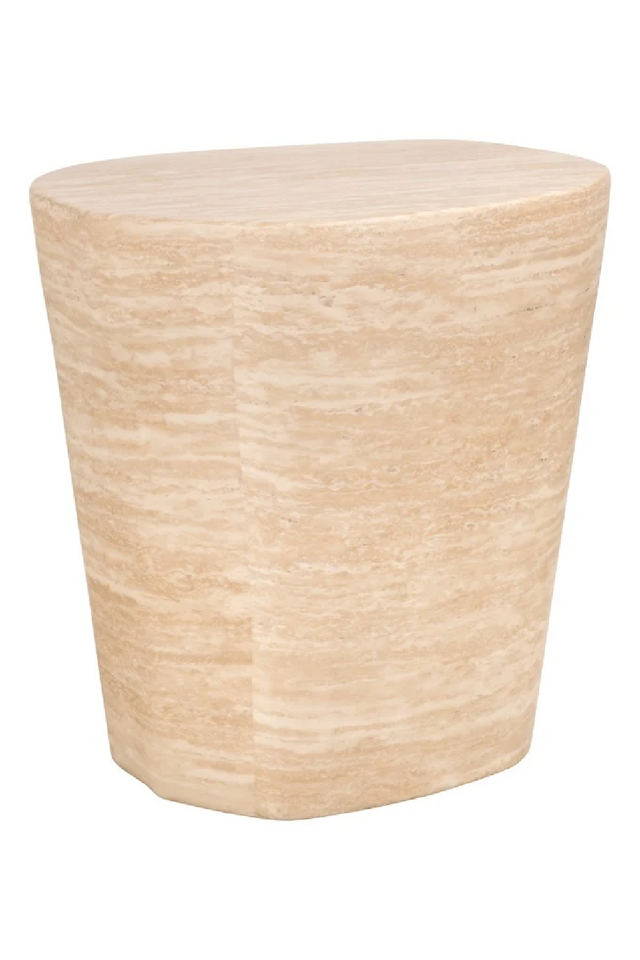 Travertine Side Table | Richmond Interiors Fictus | Oroa.com