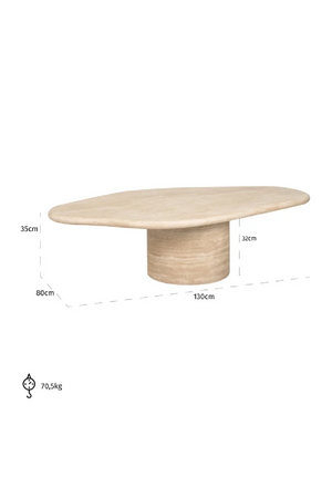 Travertine Organic Coffee Table | Richmond Interiors Fictus | Oroa.com