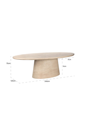 Travertine Organic Dining Table | Richmond Interiors Fictus | Oroa.com