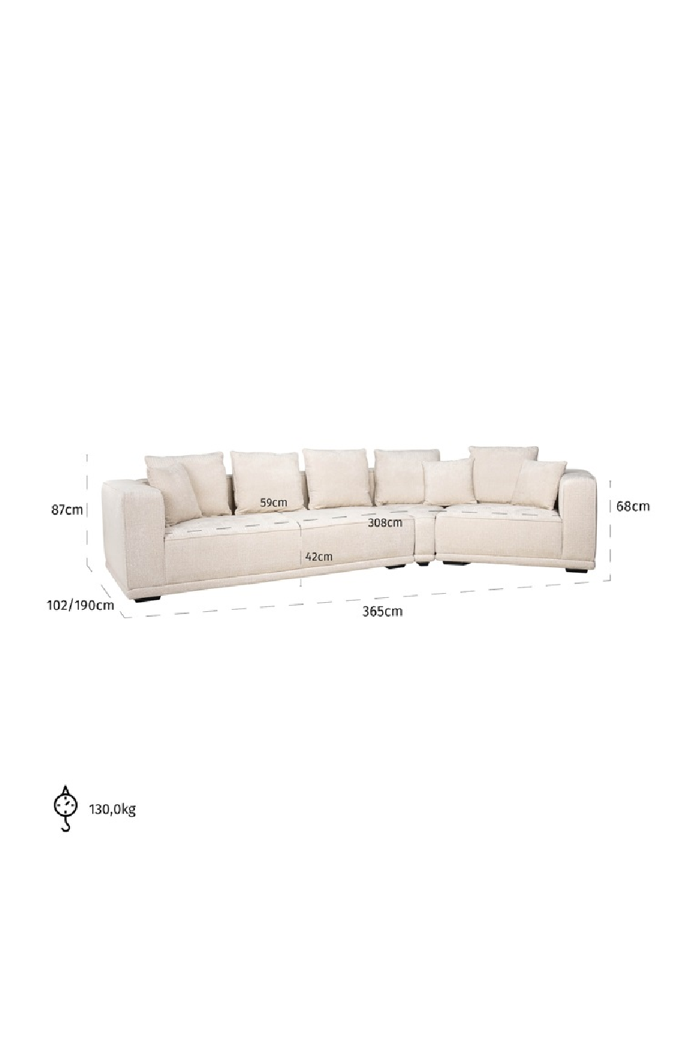 Beige Chenille Sofa | Richmond Interiors Lusso | Oroa.com
