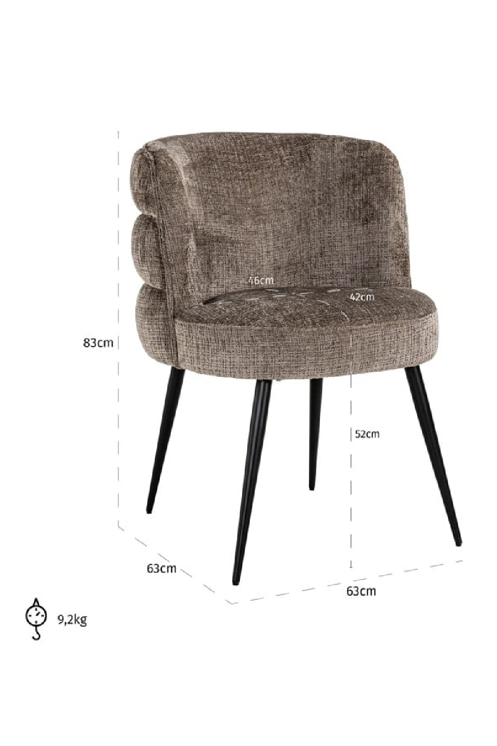 Layered Modern Dining Chair | Richmond Interiors Stella | Oroa.com