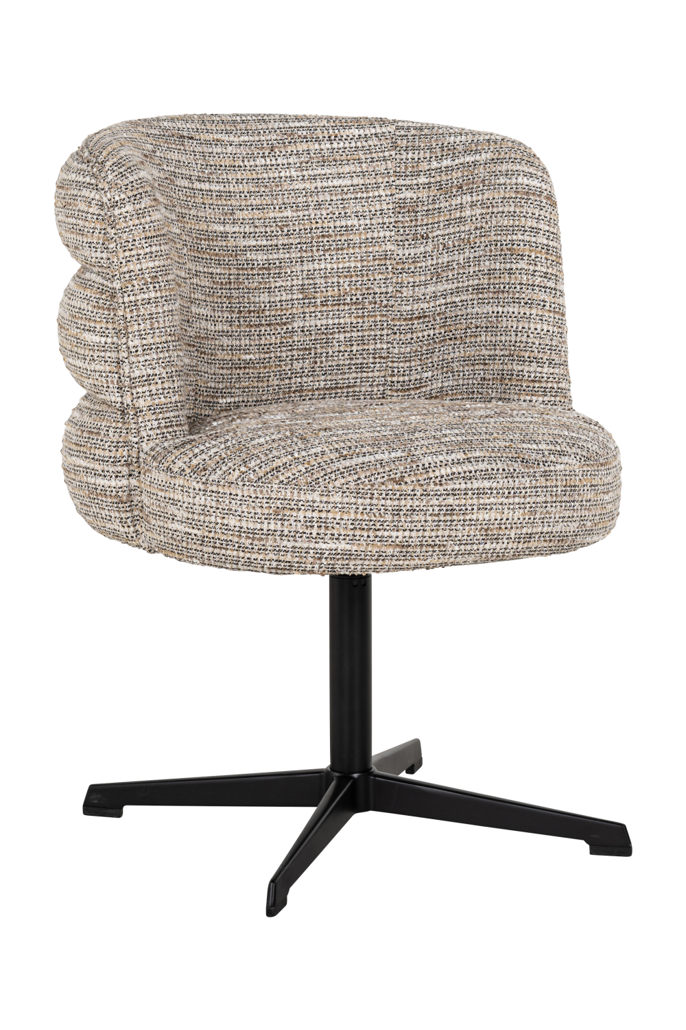 Beige Curved-Back Swivel Chair | Richmond Interiors Chadwick | Oroa.com