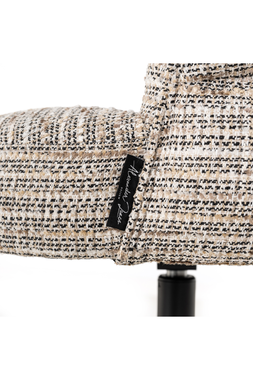 Beige Curved-Back Swivel Chair | Richmond Interiors Chadwick | Oroa.com