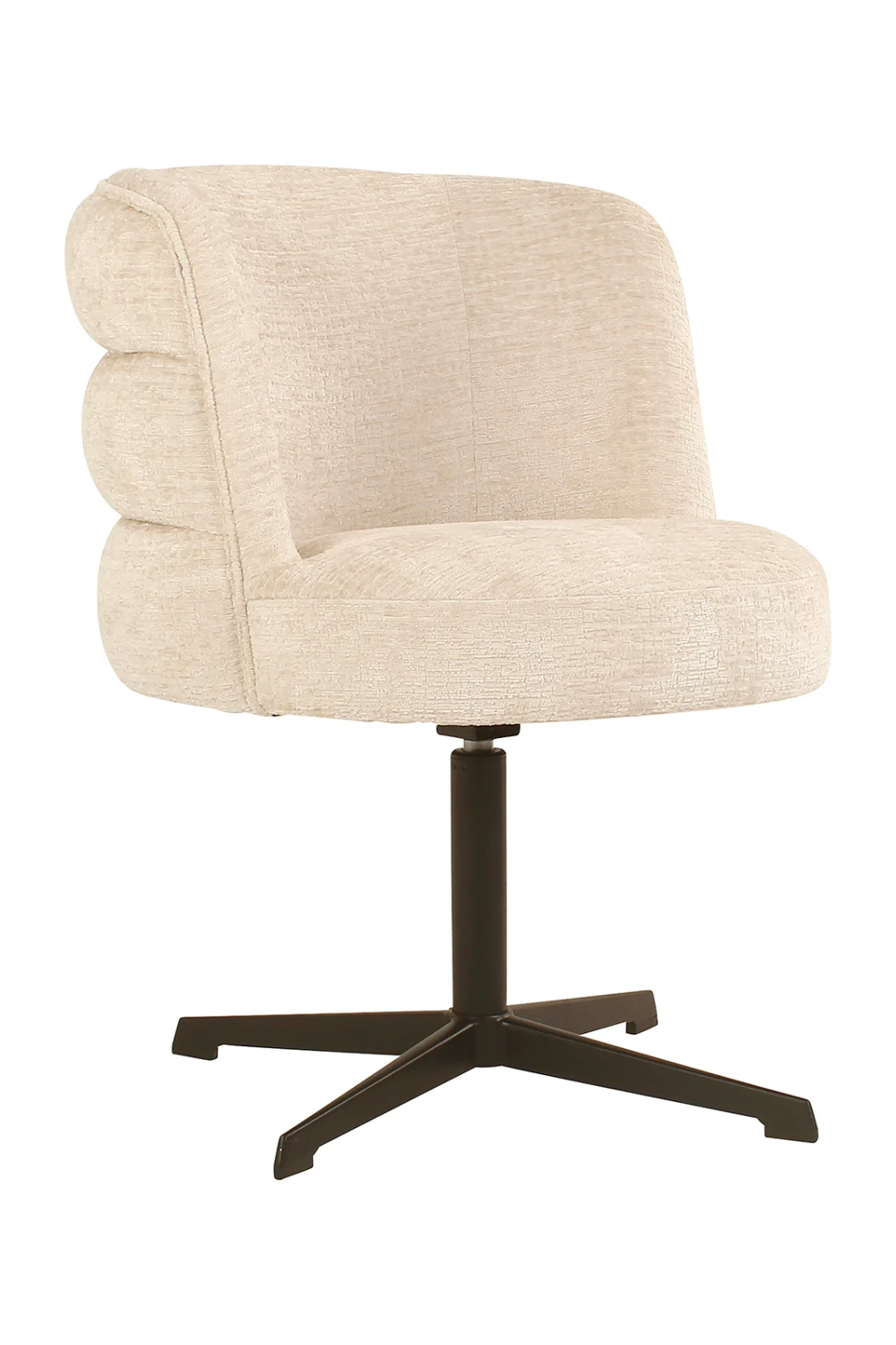 Cream Curved-Back Swivel Chair | Richmond Interiors Chadwick | Oroa.com
