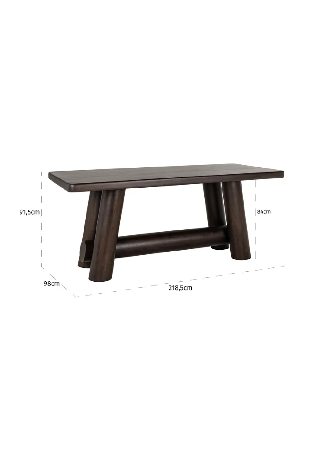 Brown Acacia Counter Table | OROA Menara | Oroa.com