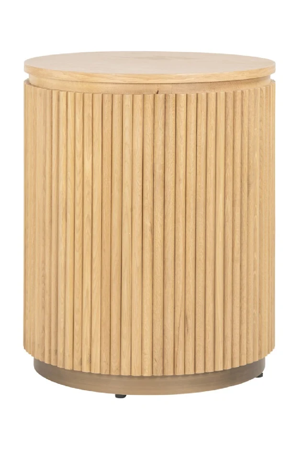 Natural Oak Cylindrical Side Table | Richmond Interiors Belfort | Oroa.com